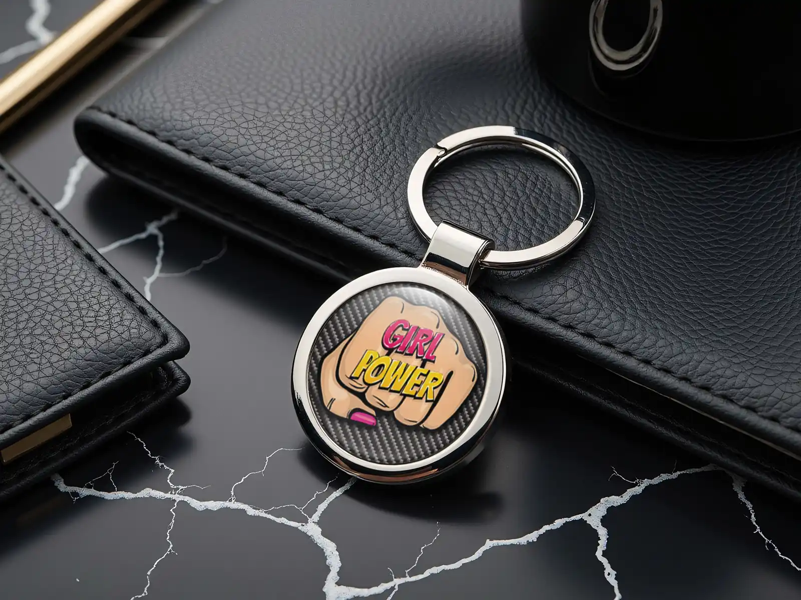 Custom Acrylic Keychains Metallic Unique Fit